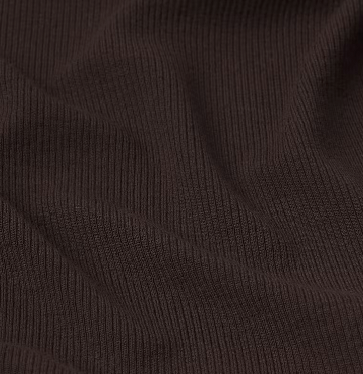 Frame - Ribbed Baby Tee in Espresso
