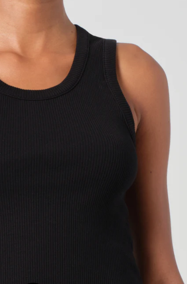 AGOLDE - Shrunken Poppy Tank in Black