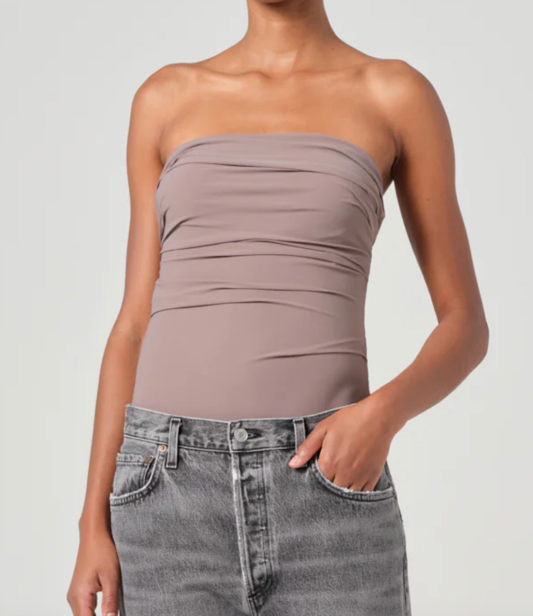 AGOLDE - Gwyneth Bodysuit in Taupe