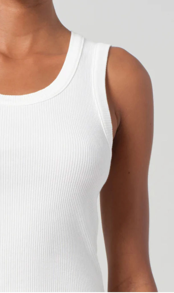 AGOLDE - Shrunken Poppy Tank in White