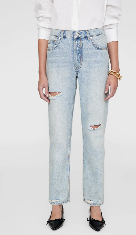 Anine Bing - Kate Jean in Destructed Bleached Blue