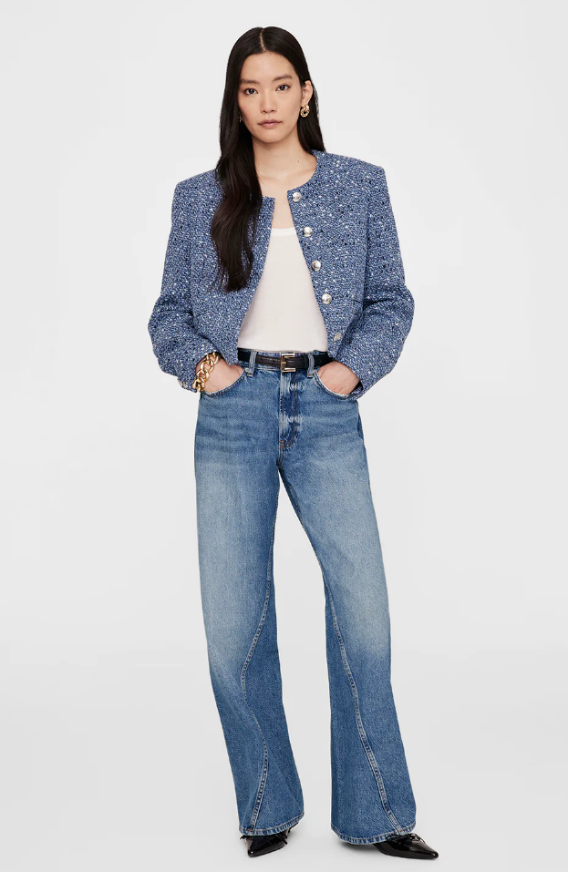Anine Bing - Amber Jacket in Blue Tweed