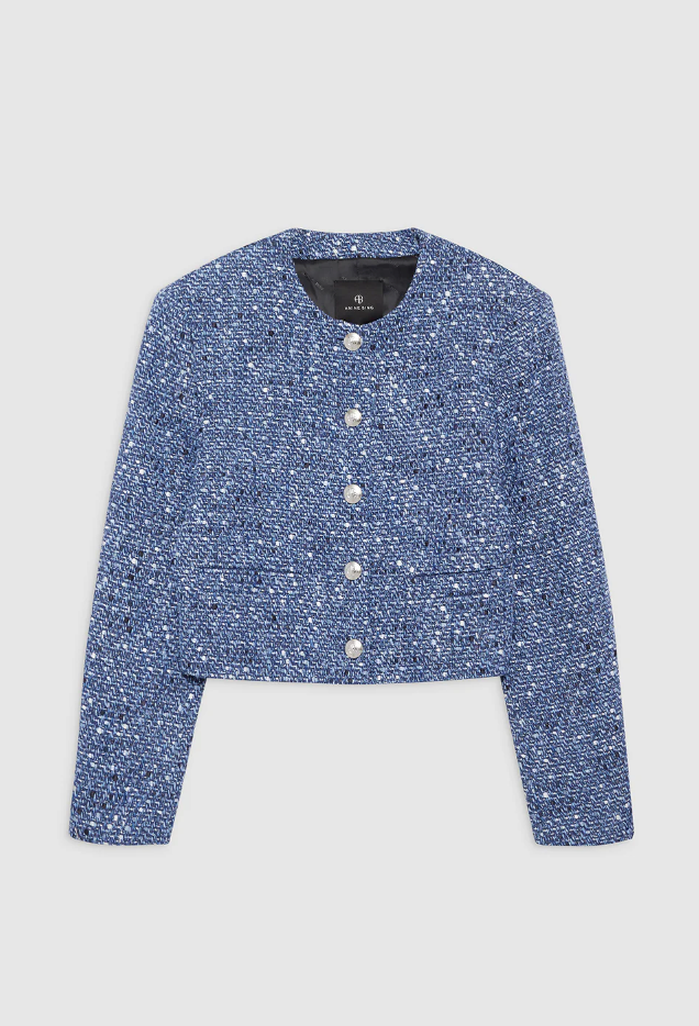 Anine Bing - Amber Jacket in Blue Tweed