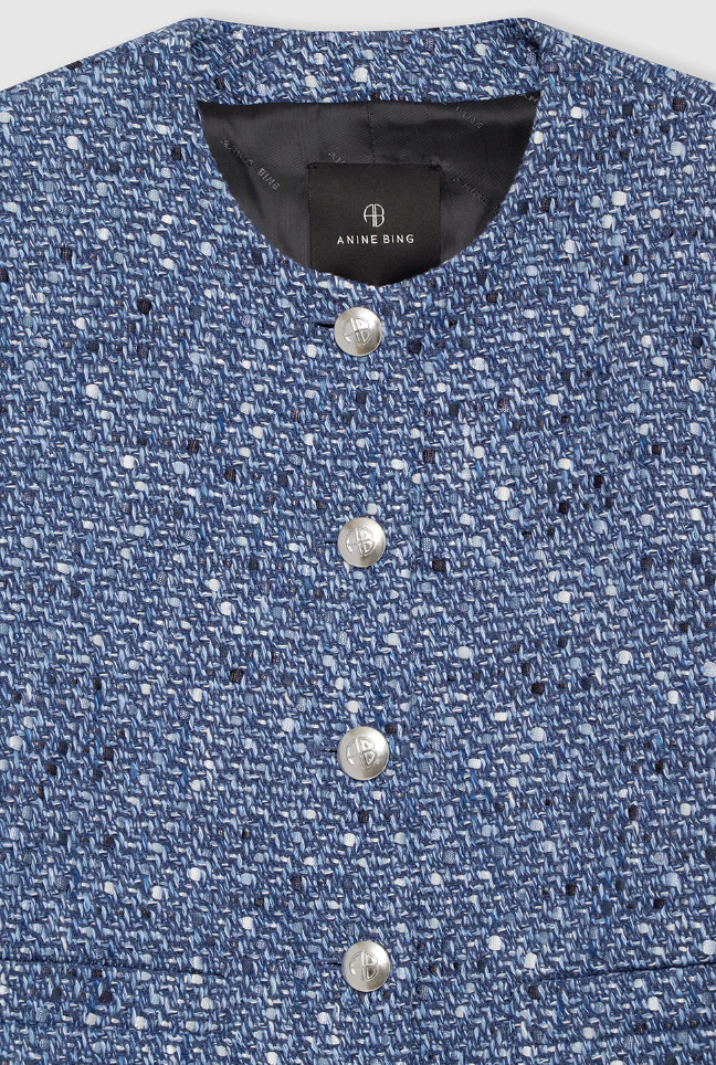 Anine Bing - Amber Jacket in Blue Tweed