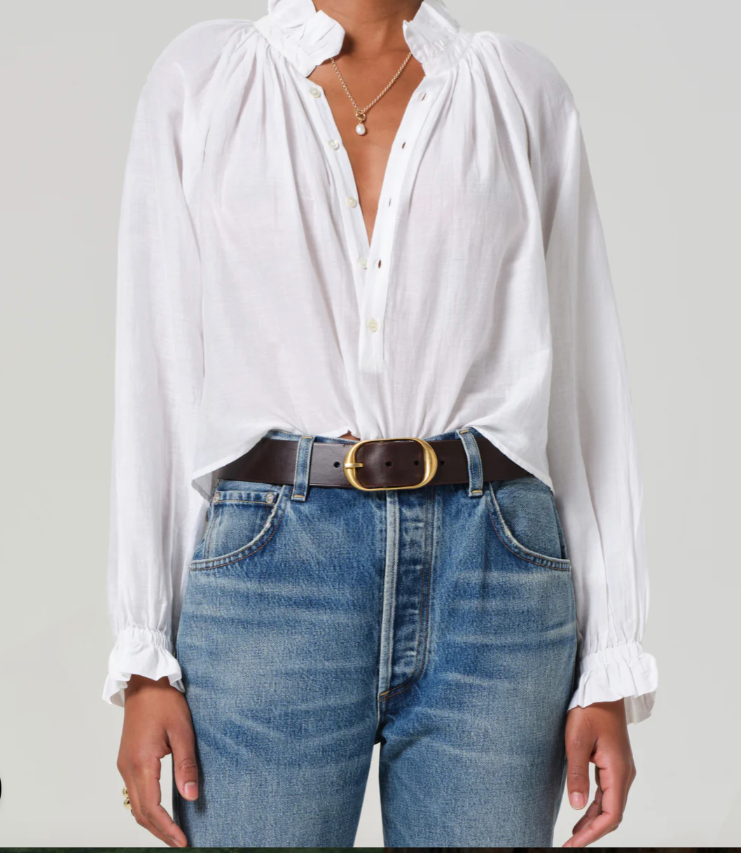 CITIZENS OF HUMANITY - Iris Ruffled Top in White