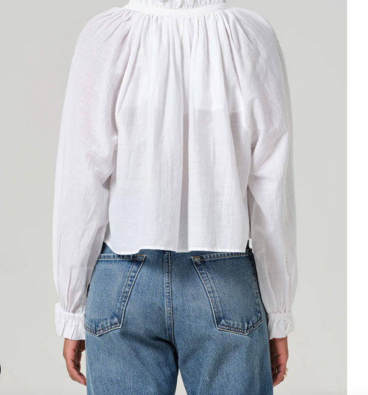 CITIZENS OF HUMANITY - Iris Ruffled Top in White