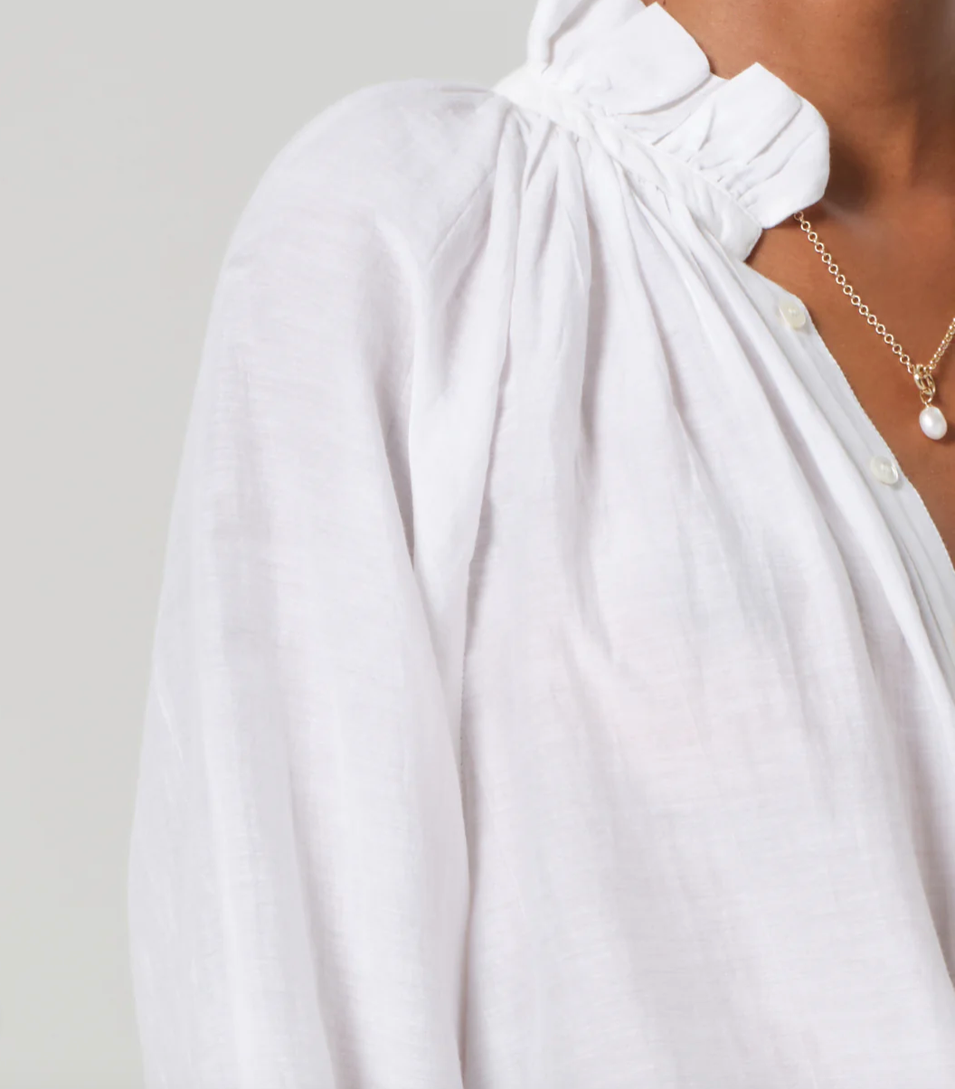 CITIZENS OF HUMANITY - Iris Ruffled Top in White