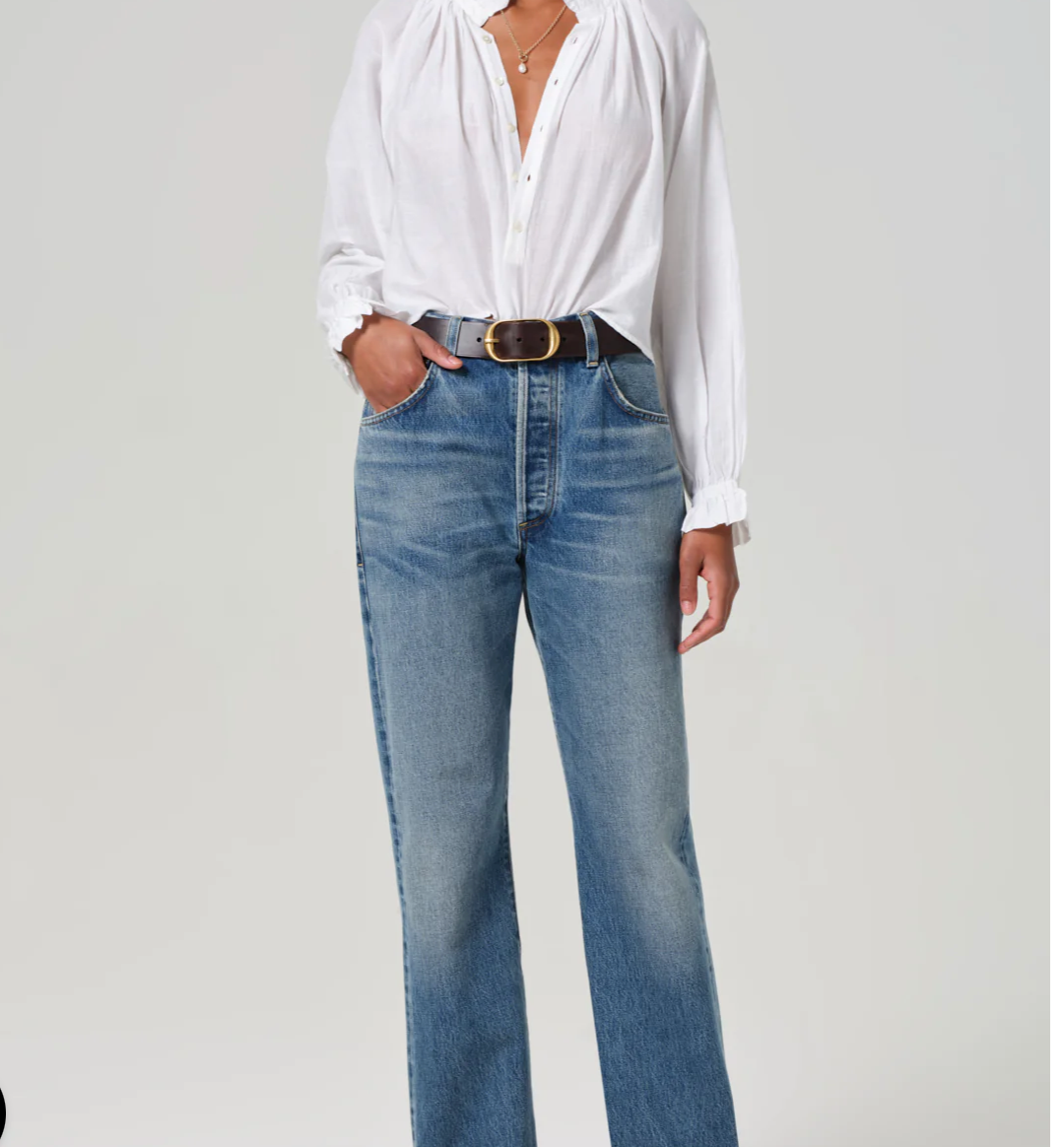 CITIZENS OF HUMANITY - Iris Ruffled Top in White