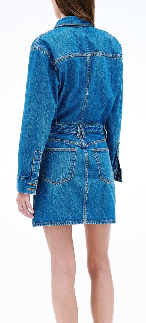 slvrlake denim dress SLVRLAKE Jagger Cotton Denim Minidress