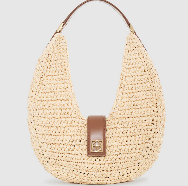 Anine Bing - Lou Bag Monogram Natural with Cognac