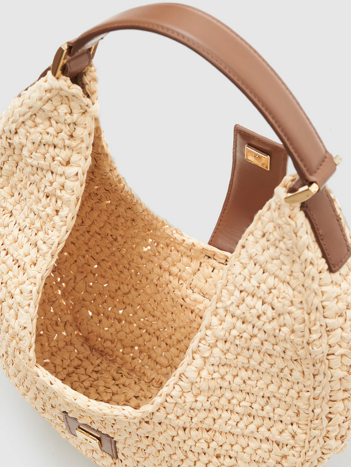 Anine Bing - Lou Bag Monogram Natural with Cognac