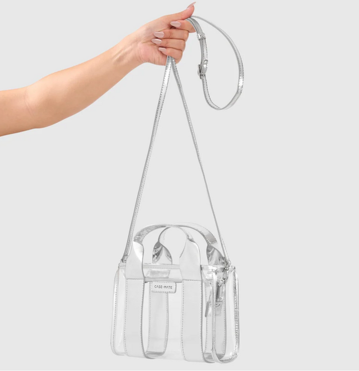 Case Mate - Silver Chrome and Clear Stadium Tote