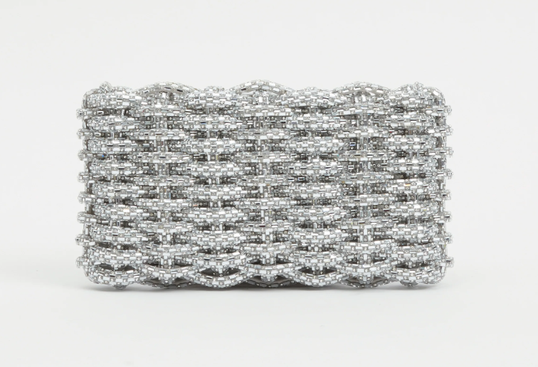 Simkhai - Morgan Woven Rhinestone Clutch