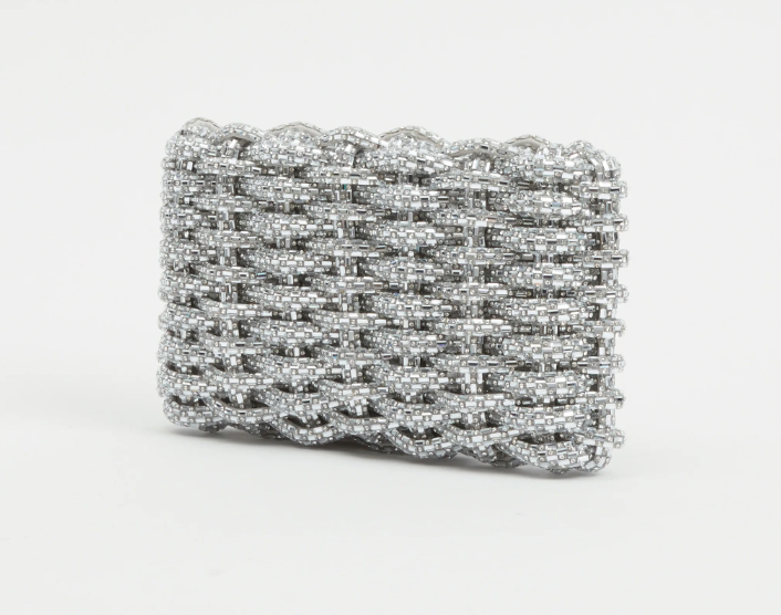 Simkhai - Morgan Woven Rhinestone Clutch