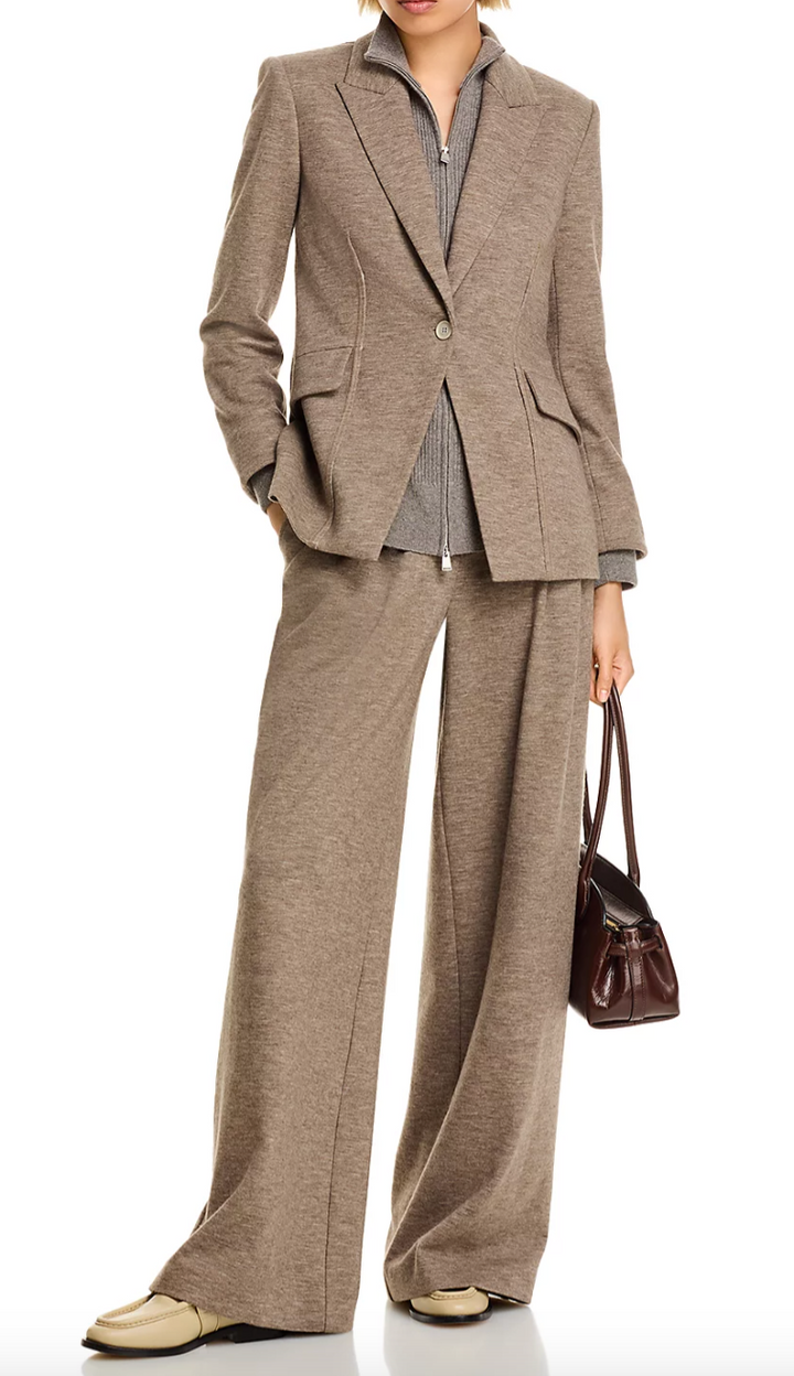 Simkhai - Leroy Pleated Wide Leg Pant in Light Bronze