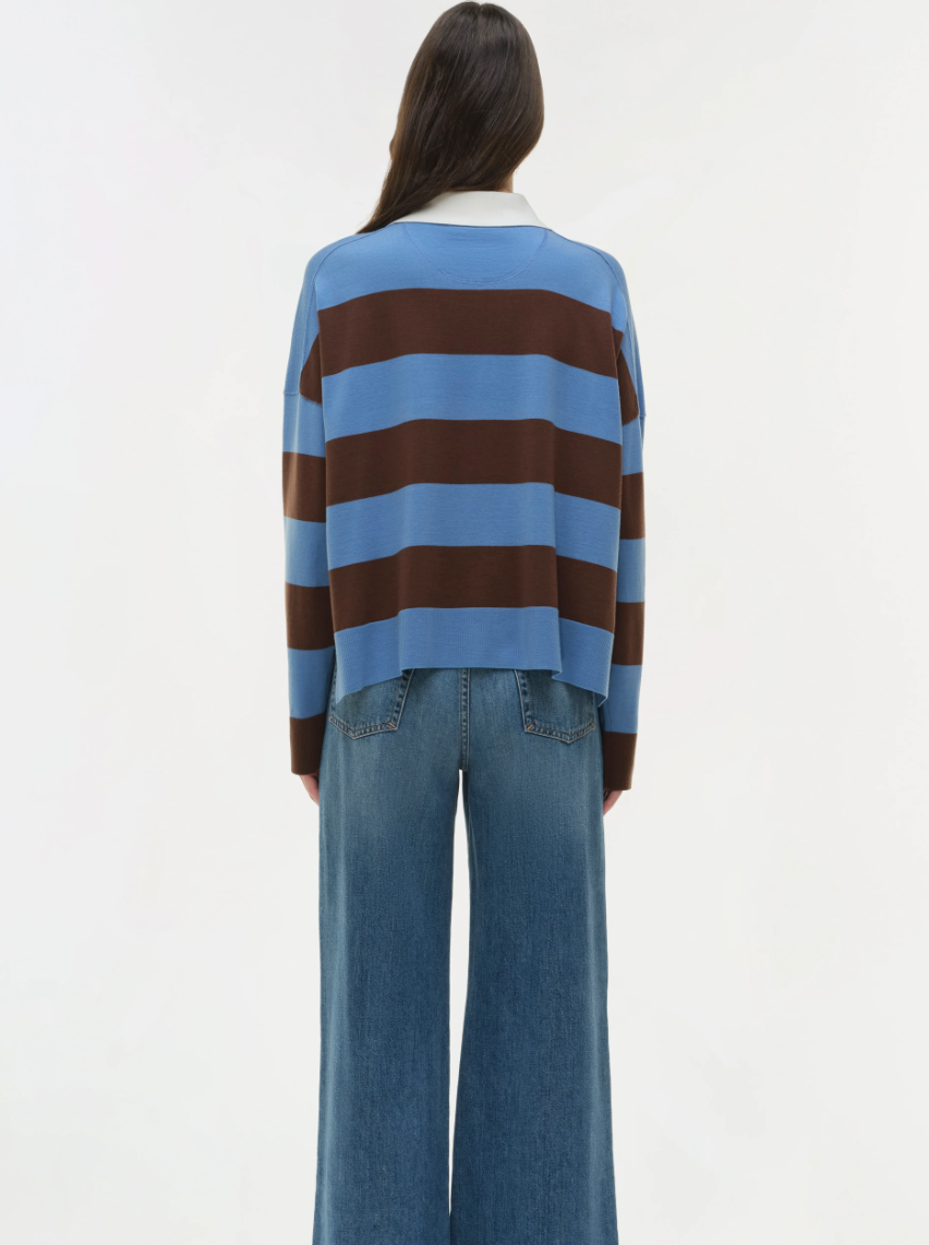 Simkhai - Carson Rugby Polo in Horizon Stripe