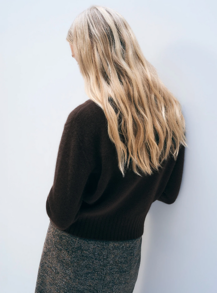 White + Warren - Featherweight Turtleneck in Dark Umber Clothing - Sweaters