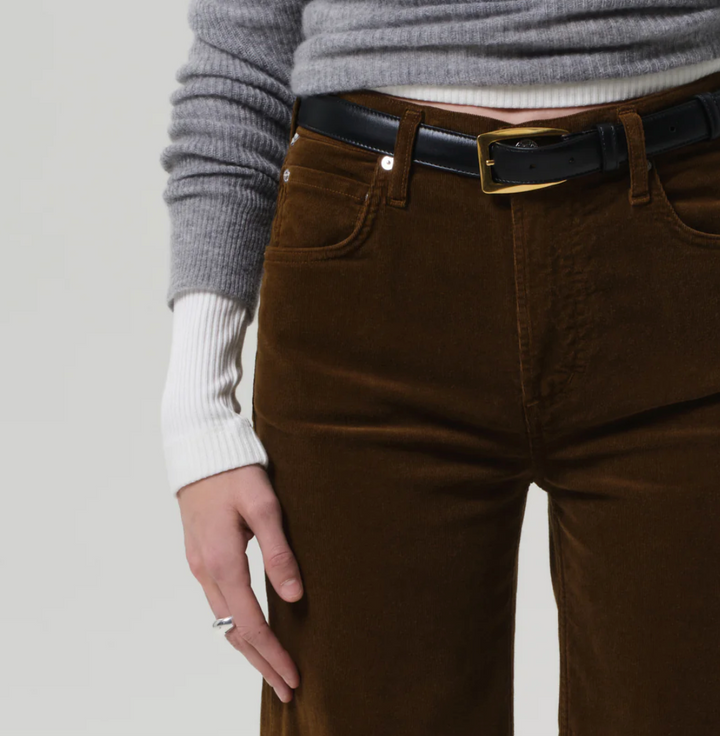 CITIZENS OF HUMANITY - Lyra Wide Leg Crop in Corduroy in Manuka