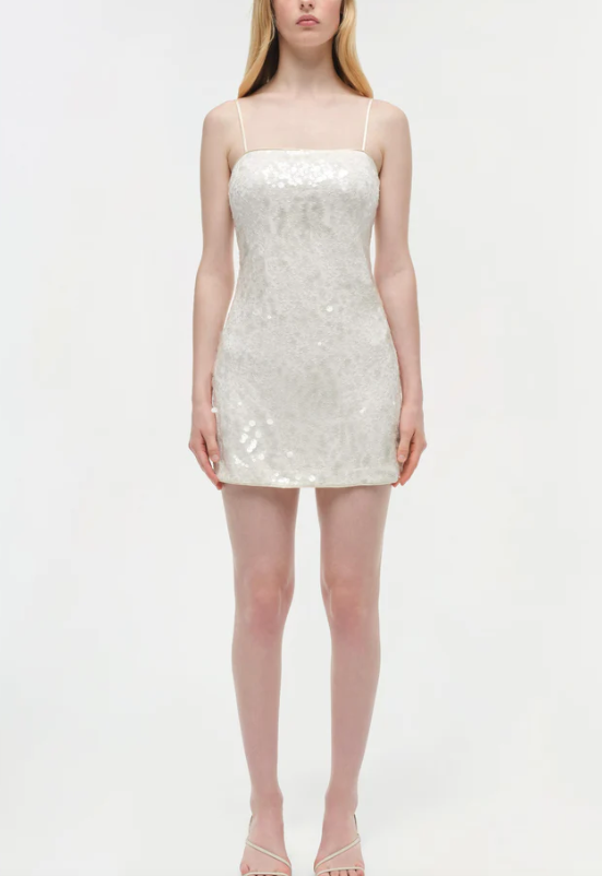 SIMKHAI - Lollie Mini Dress in Ivory