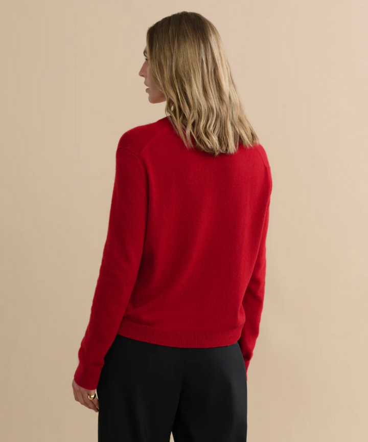 Jenni Kayne - Flynn Cashmere Sweater in Crimson