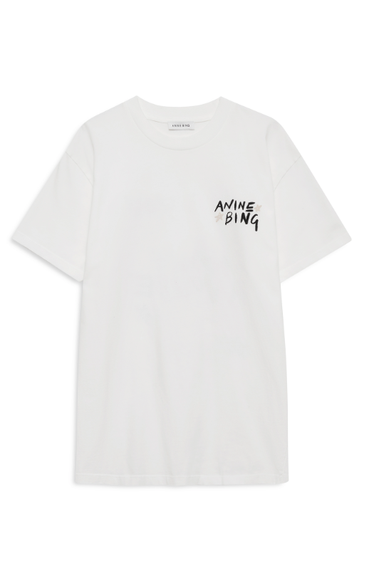 Anine Bing - Walker Tee Empowerment in Ivory T-Shirts
