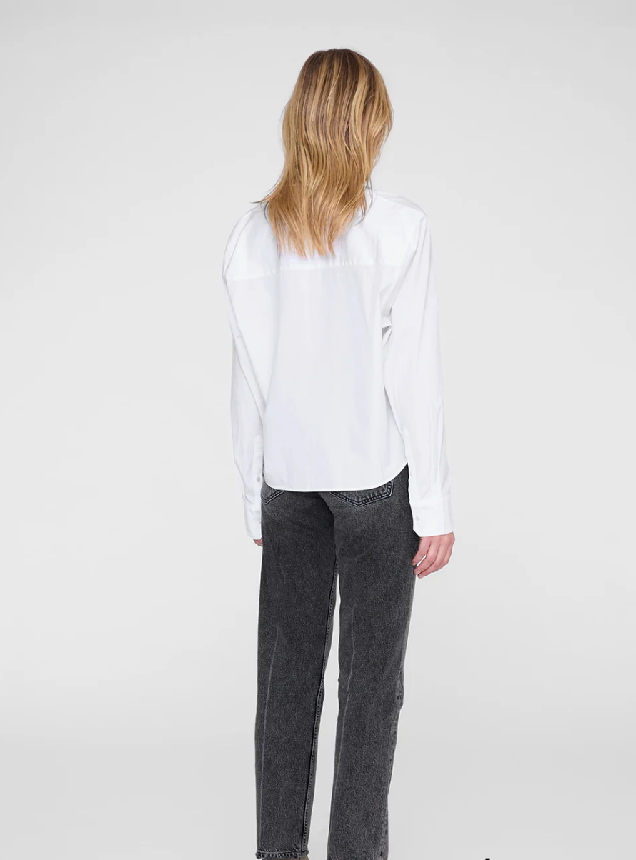 Anine Bing - Essie Cropped Shirt in White