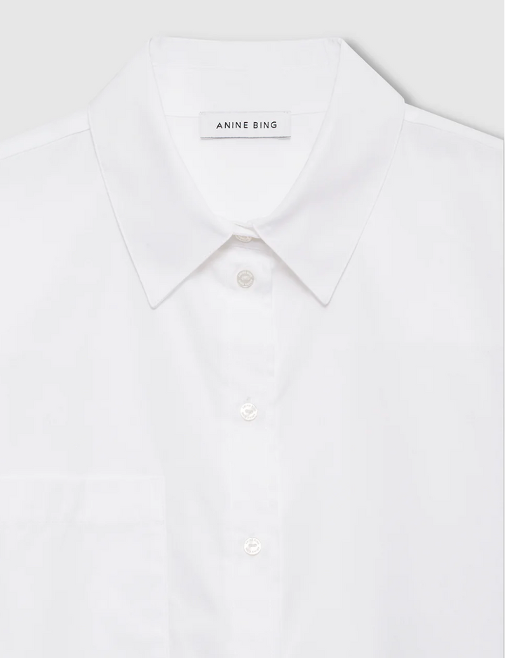 Anine Bing - Essie Cropped Shirt in White