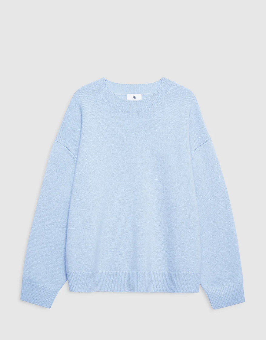 Anine Bing - Lee Crew Sweater in Pale Blue