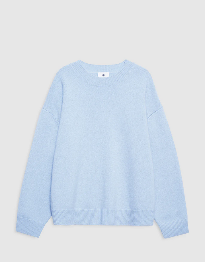 Anine Bing - Lee Crew Sweater in Pale Blue