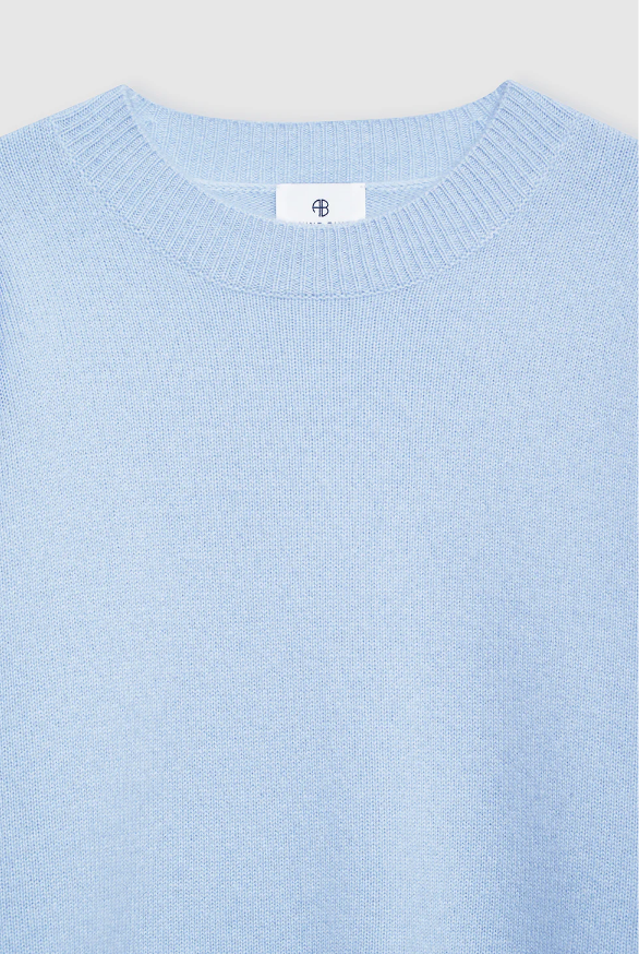 Anine Bing - Lee Crew Sweater in Pale Blue