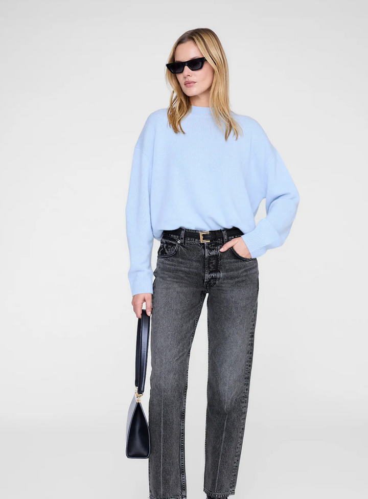 Anine Bing - Lee Crew Sweater in Pale Blue