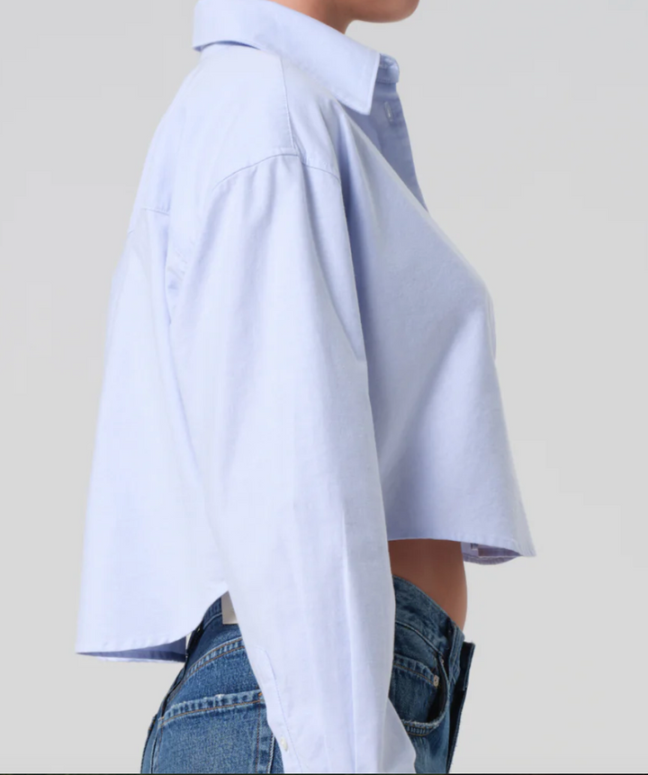 CITIZENS OF HUMANITY - Ana Cropped Shirt in Blue