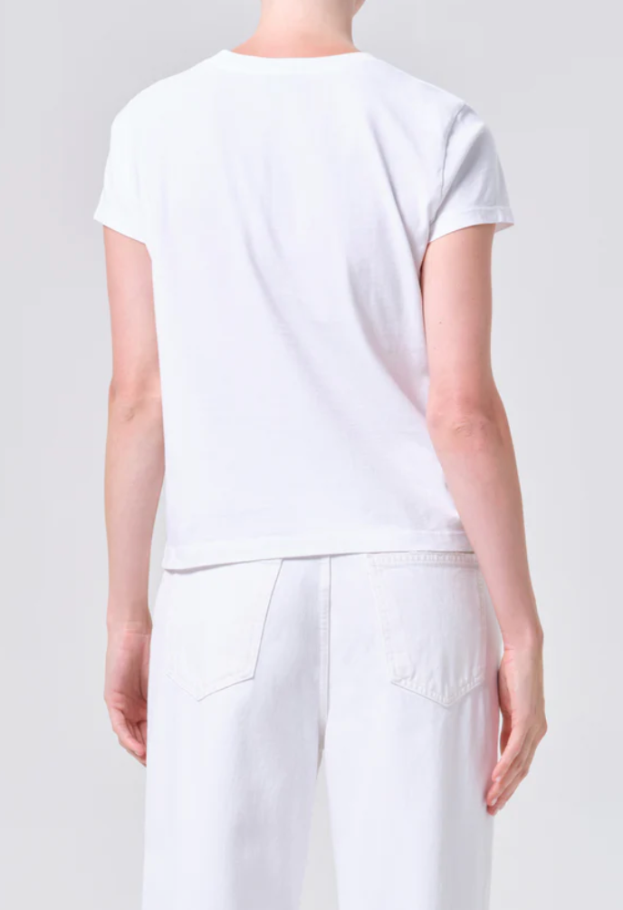 AGOLDE - Long Line Adine Tee in White