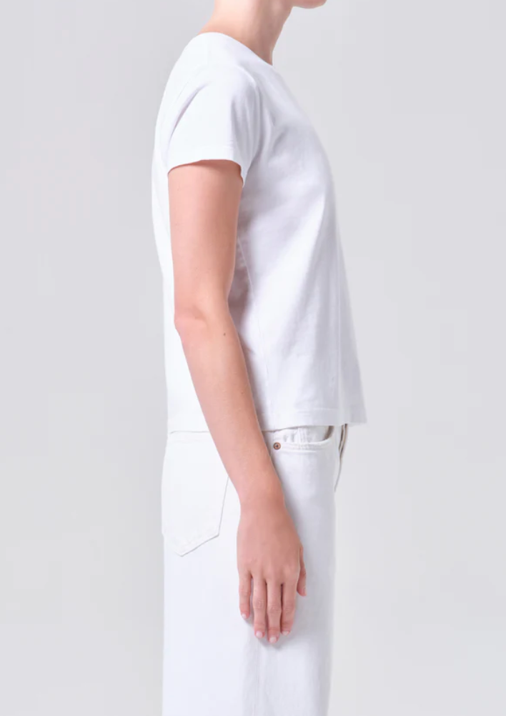 AGOLDE - Long Line Adine Tee in White
