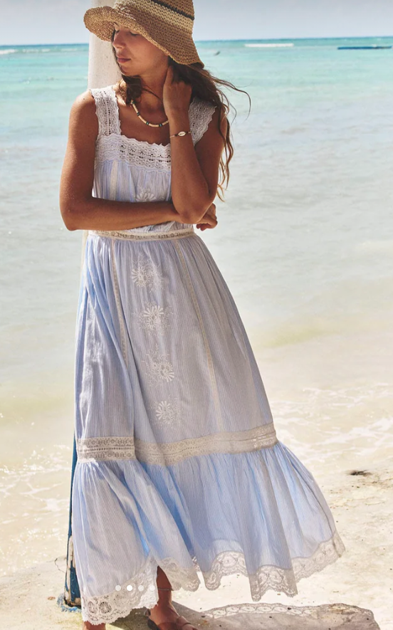 XIRENA - Anita Dress in Blue Stripe Dresses