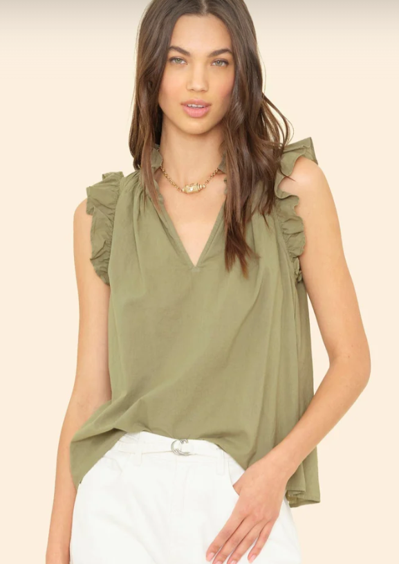 XIRENA - Bexie Top in Dark Seagrass blouse
