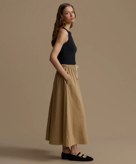 JENNI KAYNE - Hastings Skirt in Newport Khaki Skirts