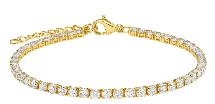 ELLIE VAIL - Esti Tennis Anklet in Gold Jewelry