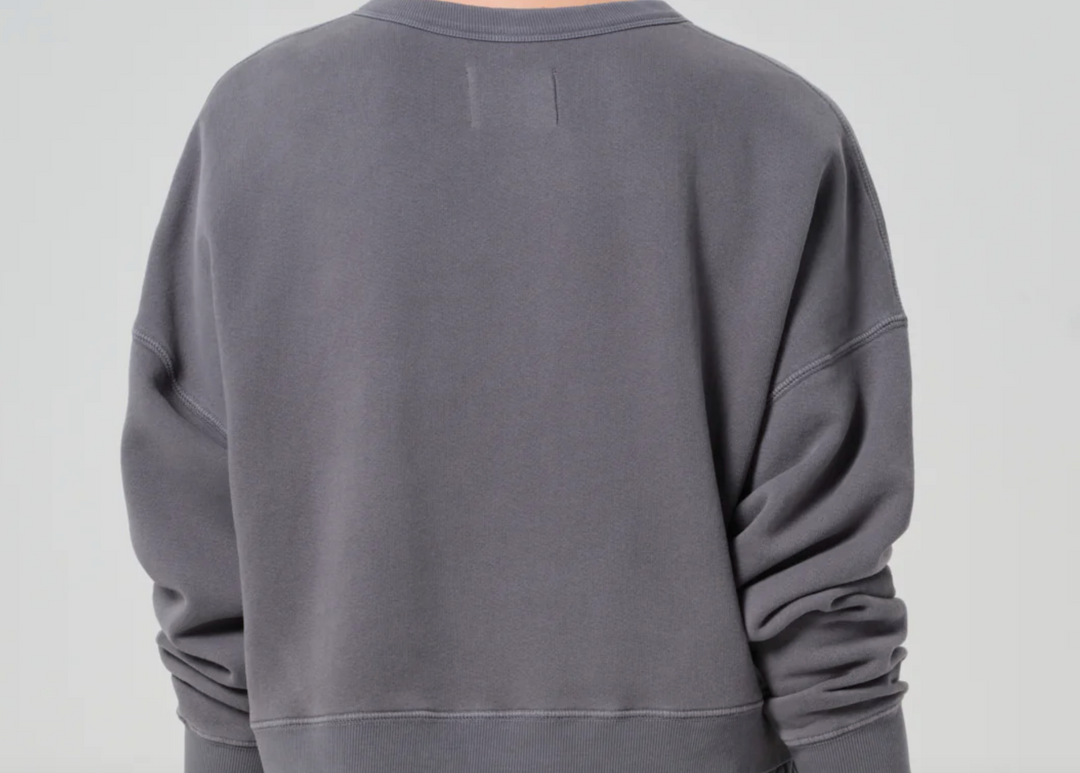 CITIZENS OF HUMANITY - Rhomboid Henley in Dark Grey Sweatshirts