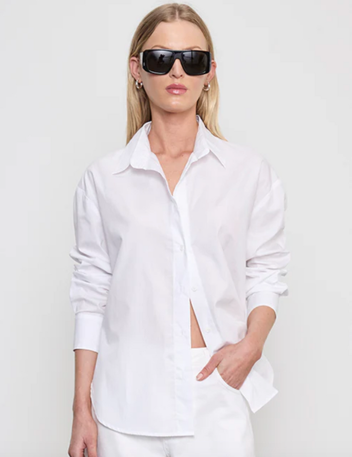 ENZA COSTA - Cotton Foundation Shirt in White Button Up Shirt