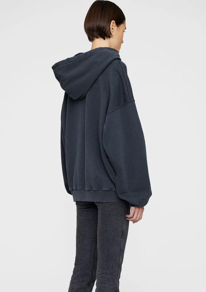Anine Bing - Harvey Sweatshirt in Dark Washed Black Sweatshirts