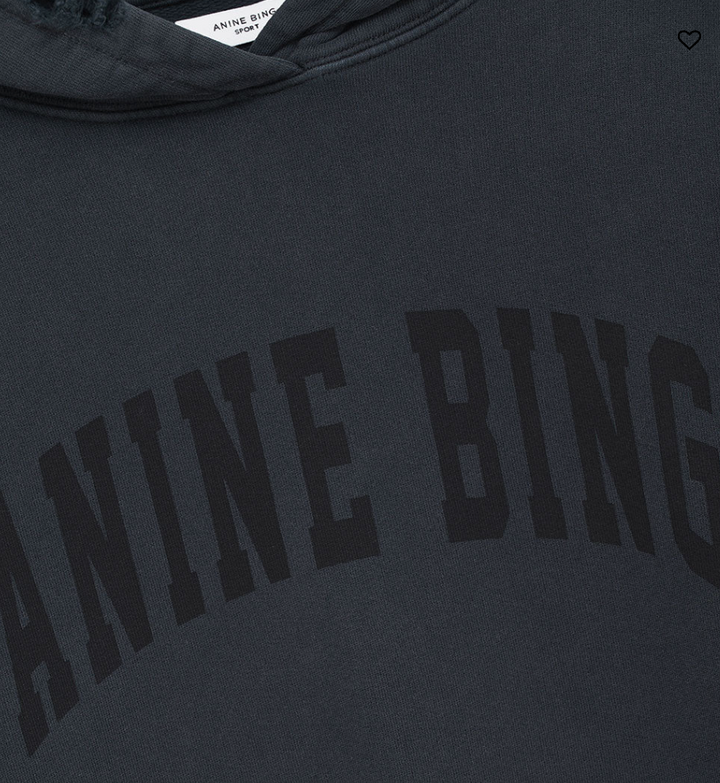 Anine Bing - Harvey Sweatshirt in Dark Washed Black Sweatshirts