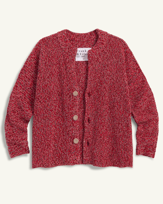 FRANK & EILEEN - Montecito Crew Neck Cardigan in Firecracker Cardigans