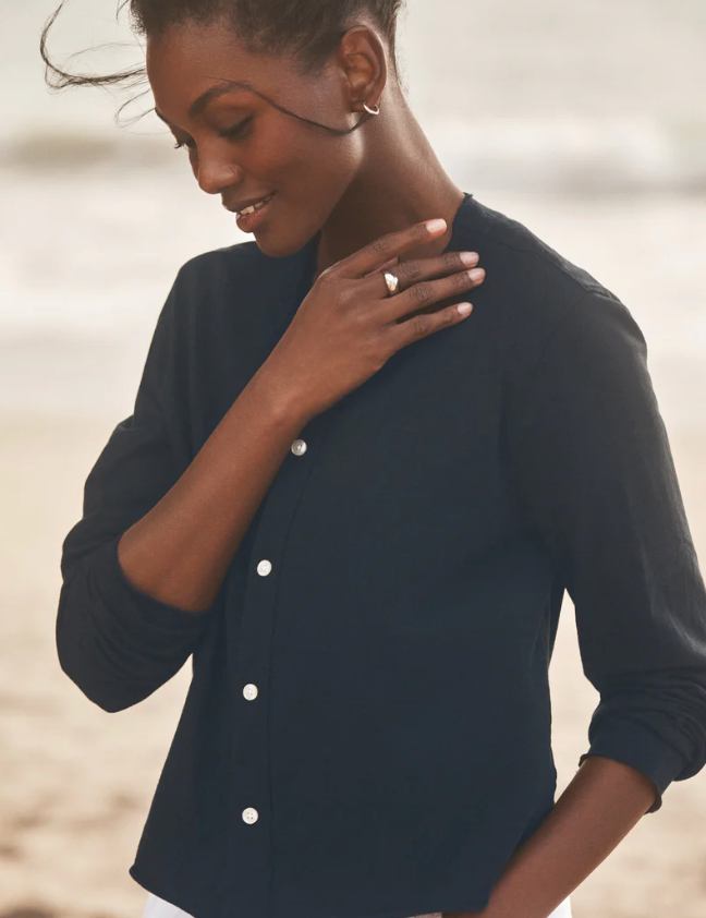 FRANK & EILEEN - Jackie T-Shirt Cardigan in British Royal Navy Cardigans
