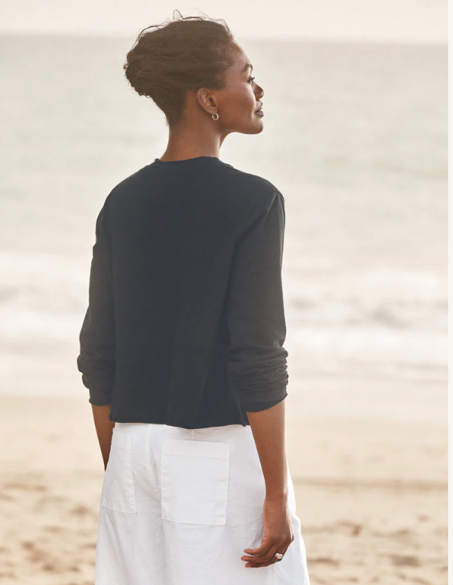 FRANK & EILEEN - Jackie T-Shirt Cardigan in British Royal Navy Cardigans