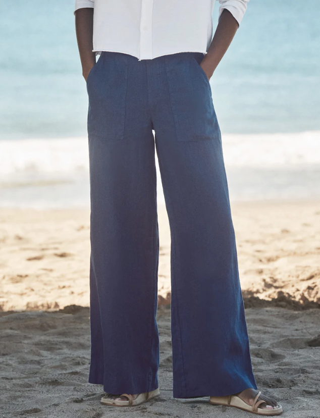 FRANK & EILEEN - Madeline Patch Pocket Pull on Pant in Navy Pants