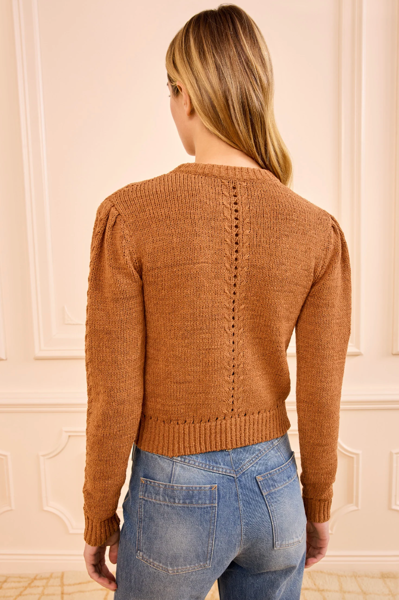 ULLA JOHNSON - Delphina Cardigan in Umber Cardigans