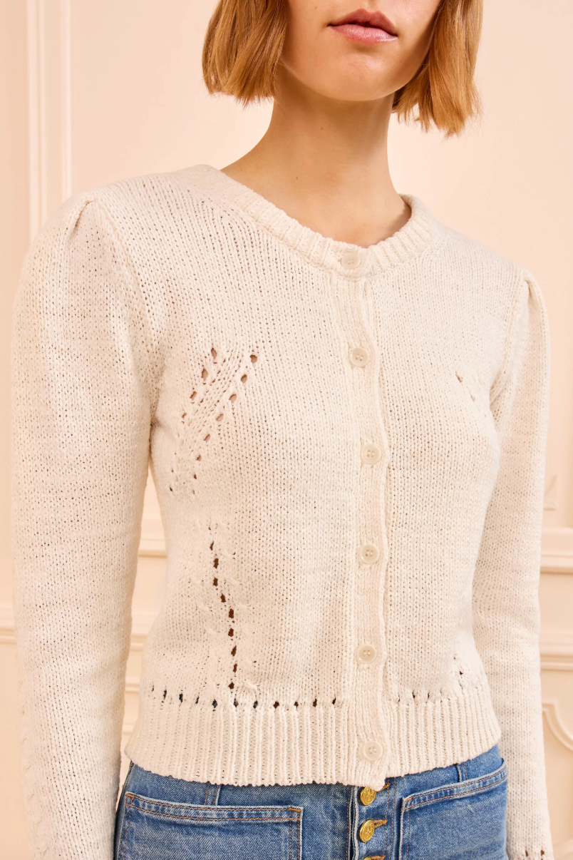 ULLA JOHNSON - Delphina Cardigan in Cowrie Cardigans