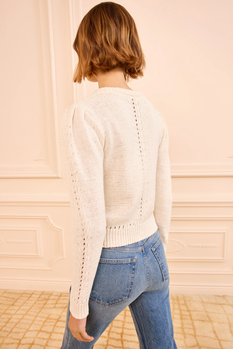 ULLA JOHNSON - Delphina Cardigan in Cowrie Cardigans