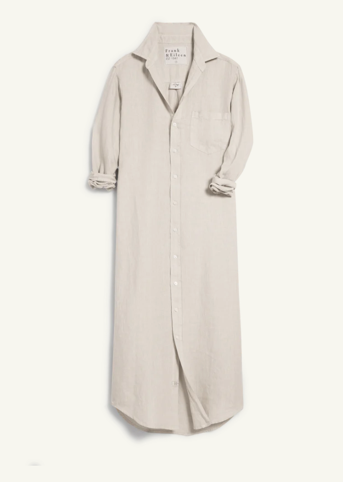 FRANK & EILEEN - Rory Maxi Shirtdress in Sand Dresses
